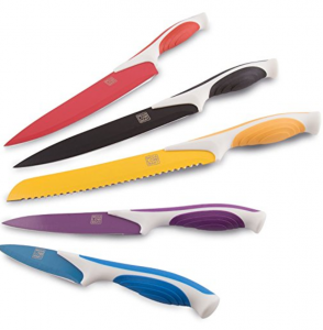 Megalowmart Set of 5 Colored Stainless Steel Kitchen Knives Just $9.99!