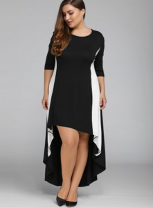 Plus Size Color Block High Low Maxi Dress Just $7.89 Shipped!