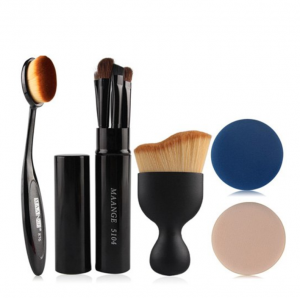 5-Piece Eye Makeup Brush Kit Just $2.98! Foundation Brush, Blush Brush & Air Puffs!
