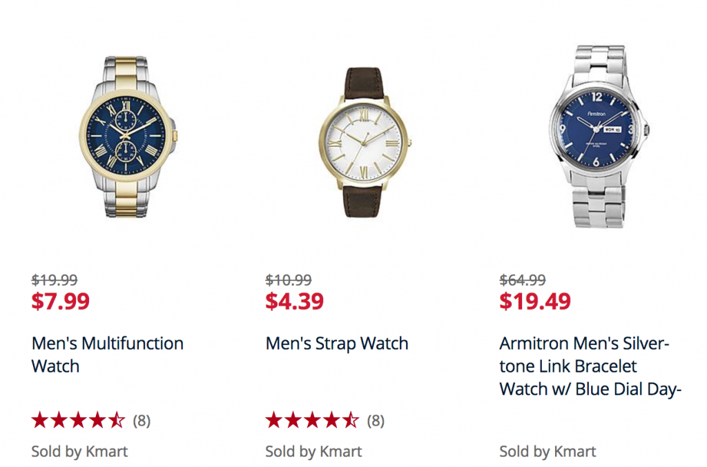 Men’s Clearance Watches As Low As $4.39 At Kmart!