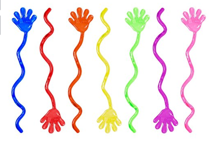Vinyl Glitter Mini Sticky Hands 72-Count Just $6.99! Perfect Candy Free Valentine Idea!