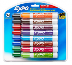 HOT! Expo Low-Odor Dry Erase Markers 16-Count Just $7.49!