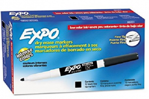 EXPO Low-Odor Dry Erase Markers, Fine Point 12-Count Just $7.41!