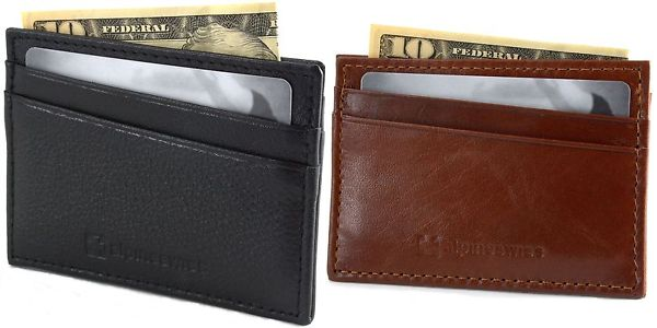 Alpine Swiss Minimalist Leather Front Pocket Wallet—$8.99 Shipped!!