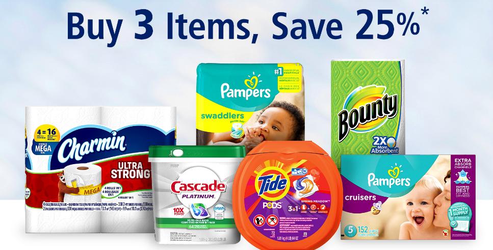 *HOT!* Buy 3 P&G Items and Take an Extra 25% off! Score Charmin Toilet Paper (24 Mega Rolls), Gain Flings (81 Count), and Cascade ActionPacs (64 Count) For Only $36.26!