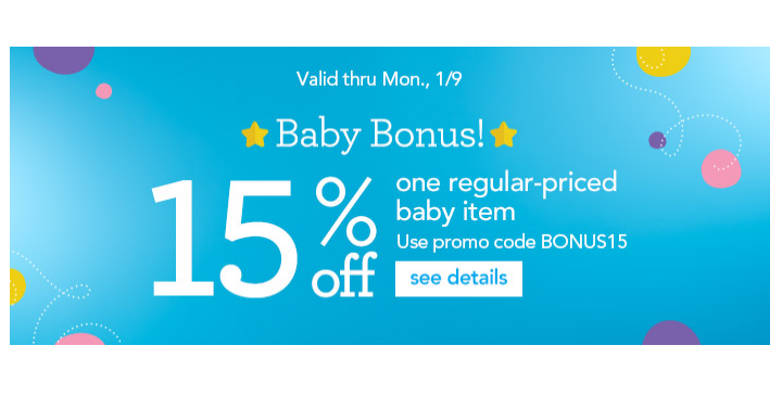 HOT! Babies R Us: Take 15% off 1 Baby Item! (Today, Jan. 9th Only)