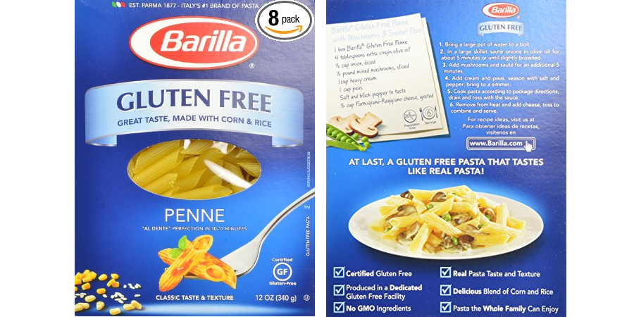 AMAZON PRIME: Barilla Gluten Free Pasta, 8-ct Pack—$12.90 SHIPPED! Only $1.61 EACH!