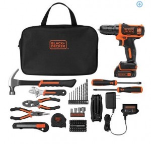 Black and Decker 12V MAX Lithium Ion Drill with 64-Piece Project Kit – Only $48! (Reg. $69)