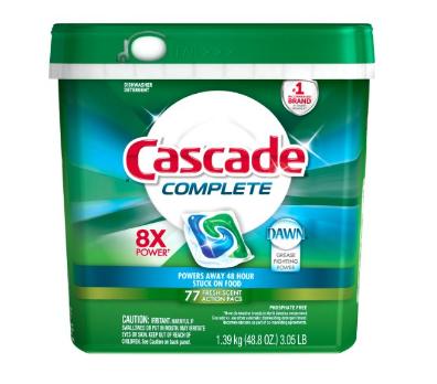 Cascade Complete Actionpacs Dishwasher Detergent, Fresh (77 Count) – Only $12.58! Exclusively for Prime Members!