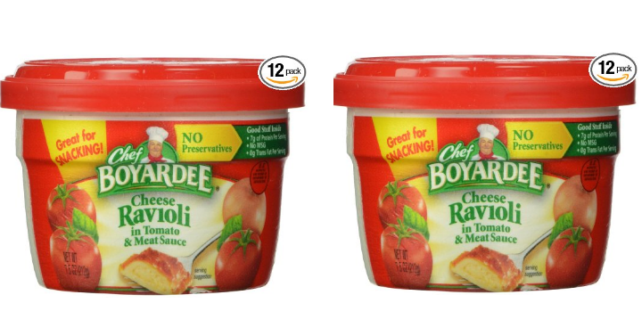 Chef Boyardee Cheese Ravioli, 7.5-Ounce Microwavable Bowls (Pack of 12) Only $9.48 Shipped!