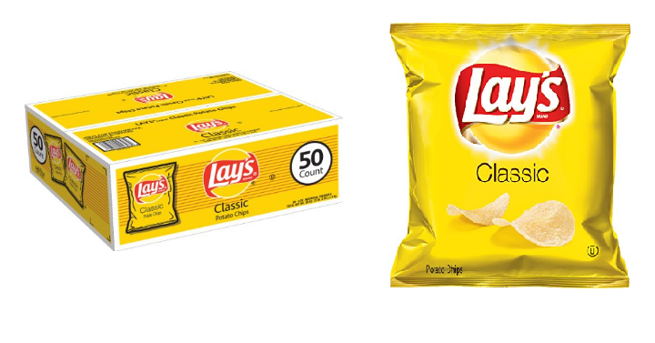 Wow! Lays Classic Potato Chips, 50 Count for only $12.72 Shipped! That’s Only $0.25 Each!