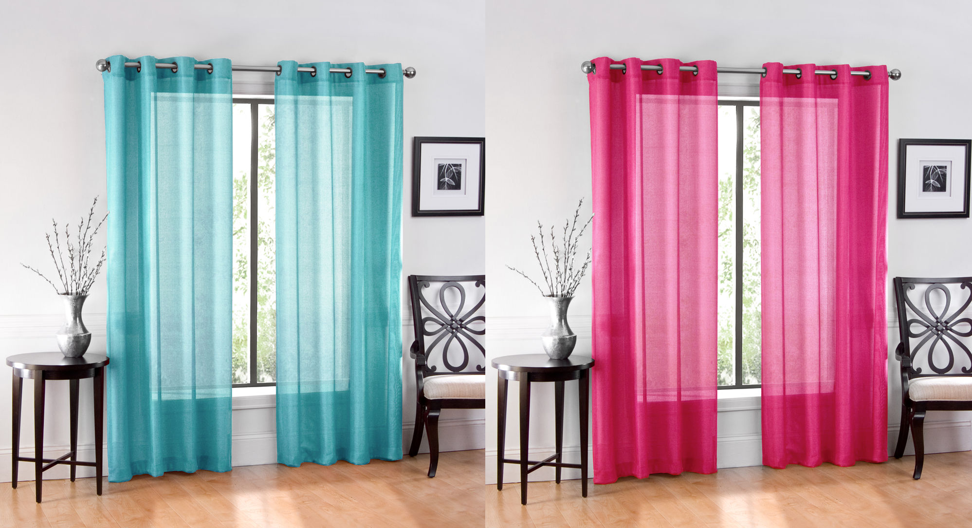 84″ x 54″ Sheer Grommet Curtain Panels ONLY $4.95 Shipped!! Lots of Colors!!