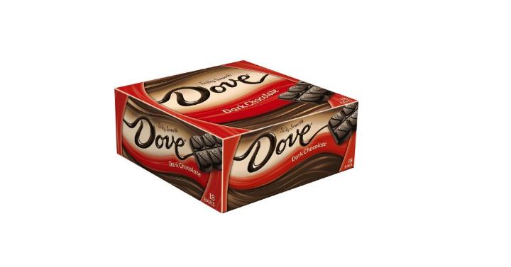 DOVE Dark Chocolate Singles Size Candy Bar (18 Count) – Only $10.16!