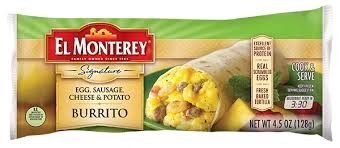 El Monterey Breakfast Burritos Only 66¢ at WalMart!