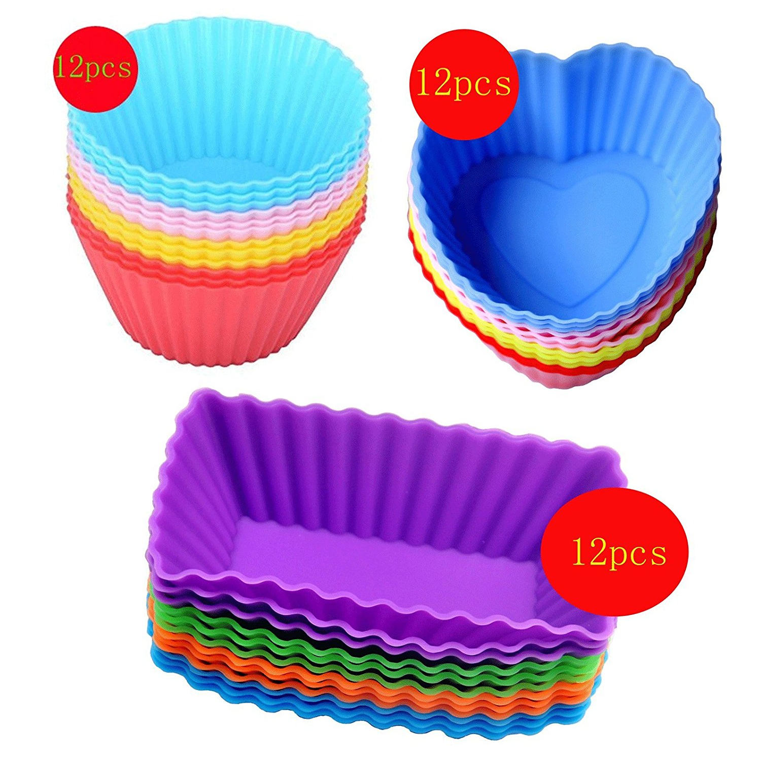 Silicone Baking Cup Deals on Amazon! Pack of 36 Silicone Baking Cupcake Liners Only $6.99!