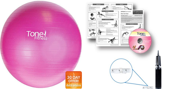 Walmart: Tone Fitness Anti-burst Stability Ball Only $5.00!