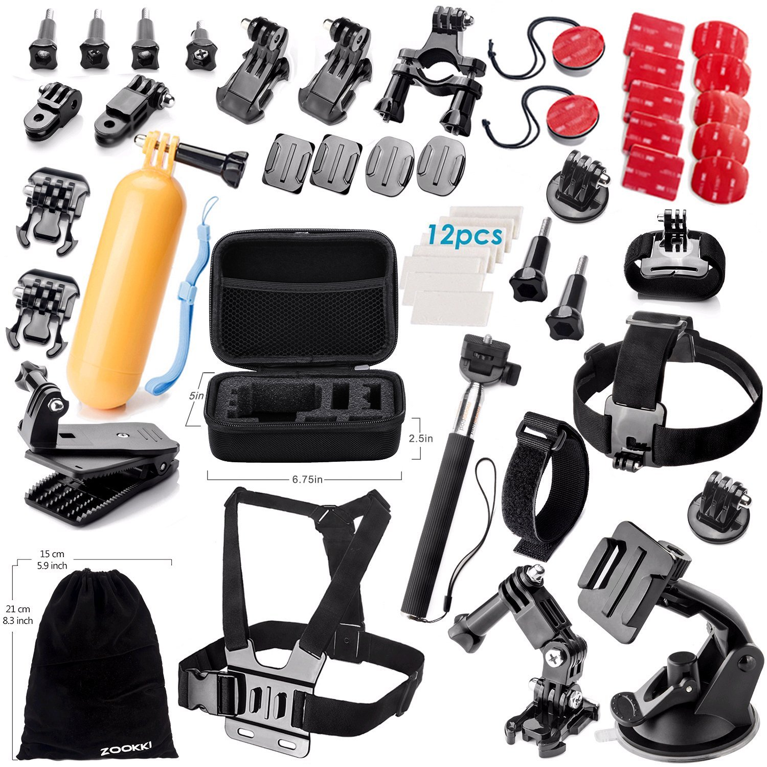 Accessories Kit for GoPro Hero 5 4 3+ 3 2 1 Only $8.80 with Great Reviews!