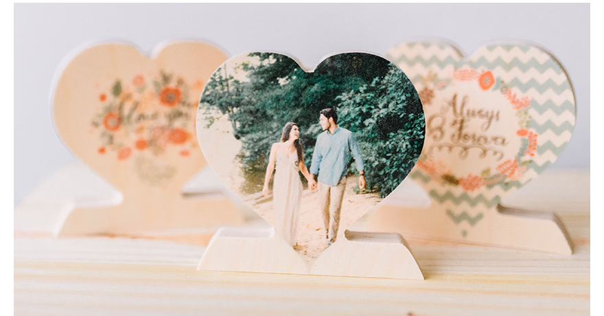 Custom Wooden Photo Hearts Only $9.99 + FREE Shipping!
