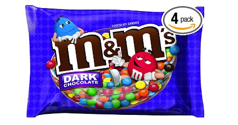 M&M’S Dark Chocolate Candy 19.2oz Bag – Pack of 4 Only $12.00!