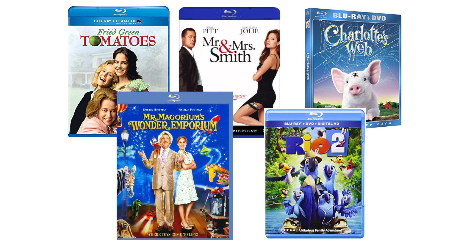 Blu-ray Movies For $5.00! Includes Rio, Mr & Mrs. Smith, Fried Green Tomatoes & More!