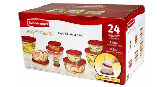 Walmart: Rubbermaid Easy Find Lids Food Storage Container Set, 24-Piece Only $10.00!
