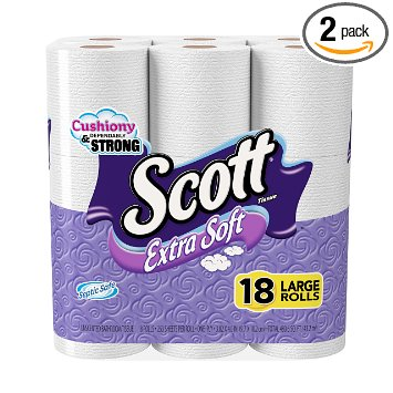 Scott Extra Soft Toilet Paper (Large Roll 18 Count) Pack of 2 ONLY $16.54 Shipped! -Prime Members Only-