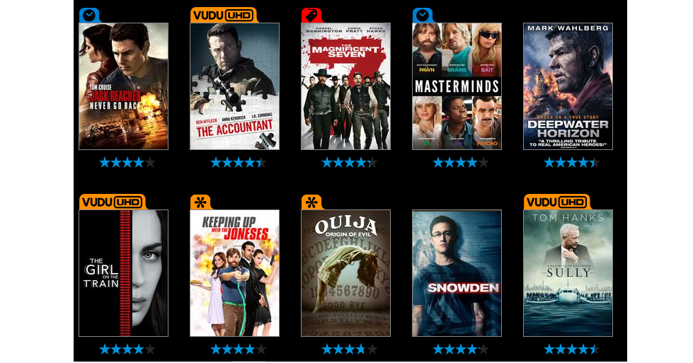 HOT!!! FREE $5.00 Credit for VUDU.com! Plus New Users Can Get 3 Rentals for $.99 Each!