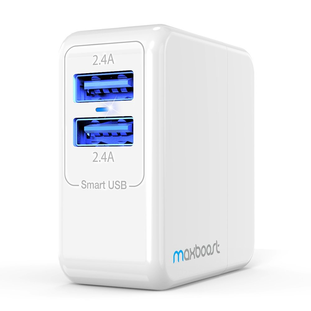 Amazon: Maxboost Wall Charger Dual USB Universal Portable Charger Only $9.99! (Reg $29.99)