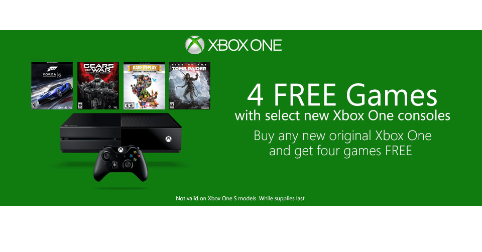 Game Stop: 4 FREE Games with Purchase of New Xbox One Console!