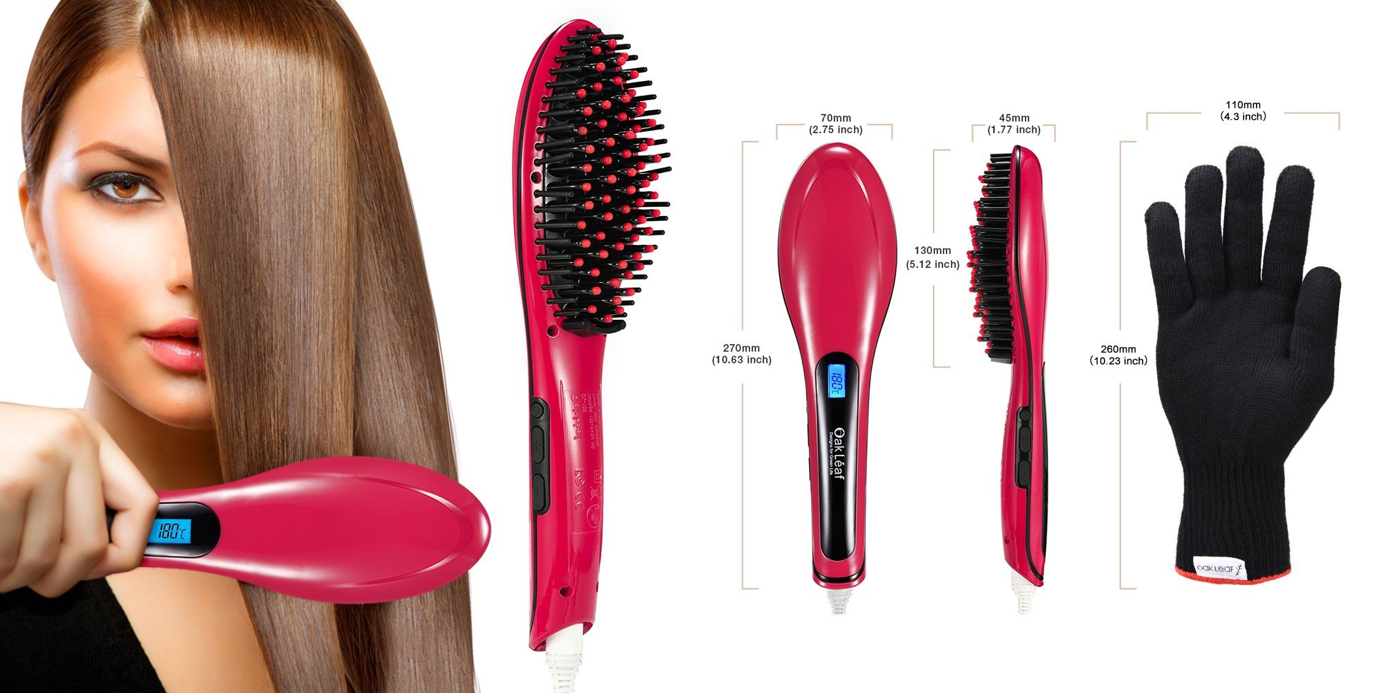 Oak Leaf Hair Straightener Brush—$16.99!