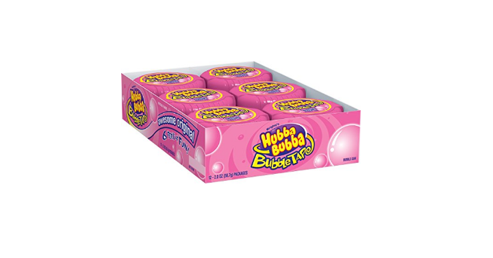 Hubba Bubba Bubble Gum Tape, Awesome Original, 6-Foot Tapes (Pack of 24) for only $5.84! That’s Only $0.24 Each!