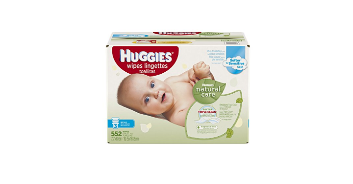 HURRY! Huggies Natural Care Baby Wipes (552 ct) Only $10.57 Shipped! That’s Only $0.01 Each!