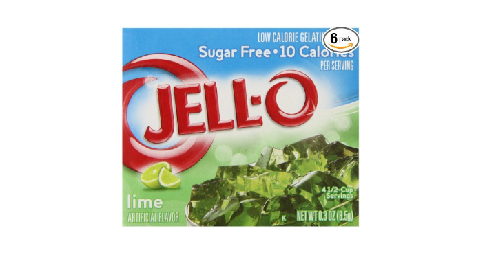 Jell-O Sugar-Free Gelatin Dessert, Lime, 0.30-Ounce Boxes (Pack of 6) Only $3.17 Shipped! That’s Only $0.52 Each!