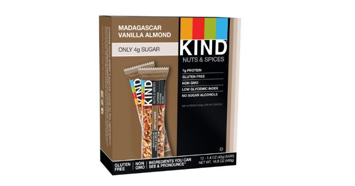 KIND Nuts & Spices, Madagascar Vanilla Almond (12-Count) – Only $10.34!