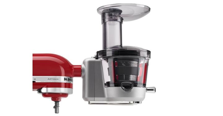KitchenAid Masticating Juicer and Sauce Attachment in Silver – Only $74.45!