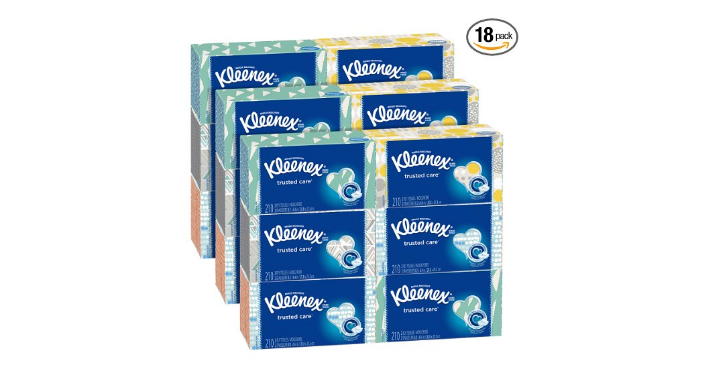 Kleenex Everyday Facial Tissues, 210 ct (Pack of 18) Only $29.26 Shipped! That’s Only $1.62 per 210 ct Box!