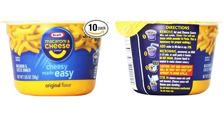 Kraft Easy Mac 10-pack Microwavable Cups Only $6.68 Shipped!!