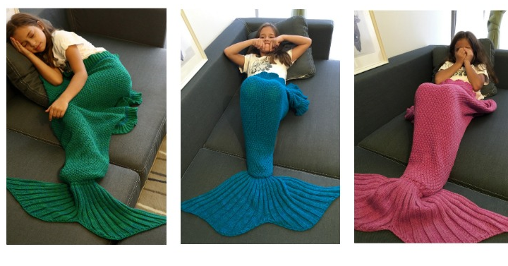 Knitted Mermaid Tail Blankets for only $6.70 Shipped! (Reg. $29.81)