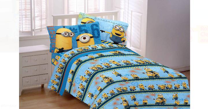 Despicable Me Minions 3-Piece Flannel Twin Bedding Sheet Set – Only $19.98!