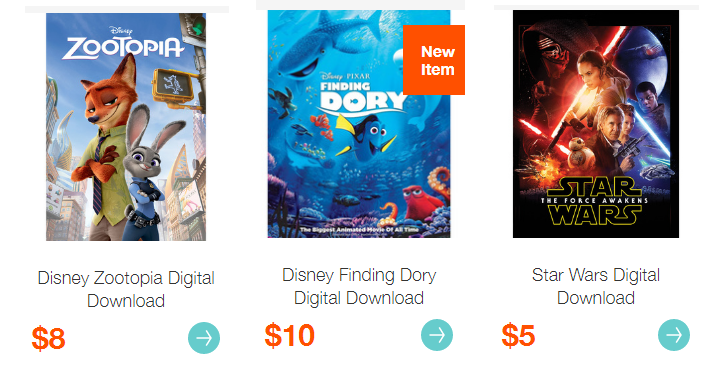 Hurry! Hollar: Disney Movie Downloads Starting at $2.00! Grab Disney’s Finding Dory Digital Download for $10!