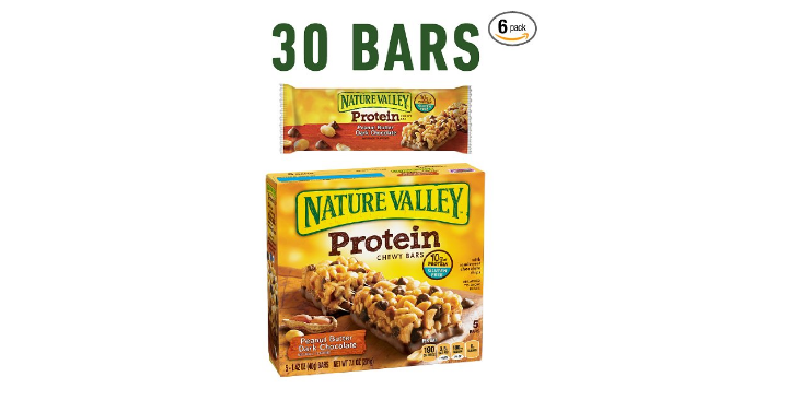 Nature Valley Chewy Granola Bar, Protein, Peanut Butter Dark Chocolate, 5 Bars (Pack of 6) Only $13.01 Shipped!