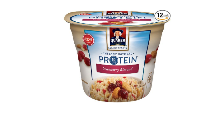 Quaker Instant Oatmeal Express Cups, Cranberry Almond, Individual Cups (Pack of 12) for only $8.73 Shipped!
