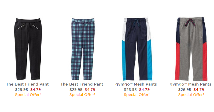 HOT! Gymboree: Up to 70% off + FREE Shipping! Pants & Shorts Only $4.79 Shipped! (Reg. $29.95)