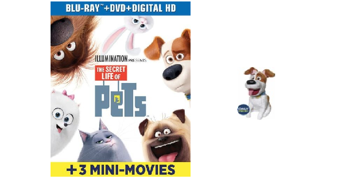 The Secret Life of Pets (Blu-ray/DVD/ Digital Copy) for only $14.99! (Reg. $24.99) Plus, Get a Max Plush Dog for FREE!