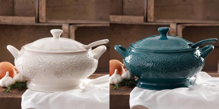 The Pioneer Woman Farmhouse Lace Tureen with Lid and Ladle—$17.97! (Reg $29.44)