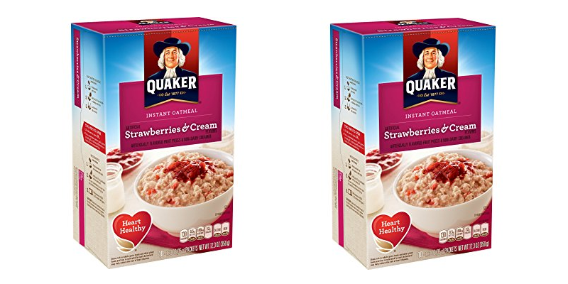 4-Pack of 10-ct Quaker Strawberries and Cream Instant Oatmeal Only $5.99 Shipped!