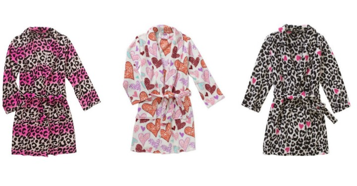 Wow!  Girls’ Plush Fleece Robes Only $5.50 each! (Reg. $9.88) Cute V-Day Gift!