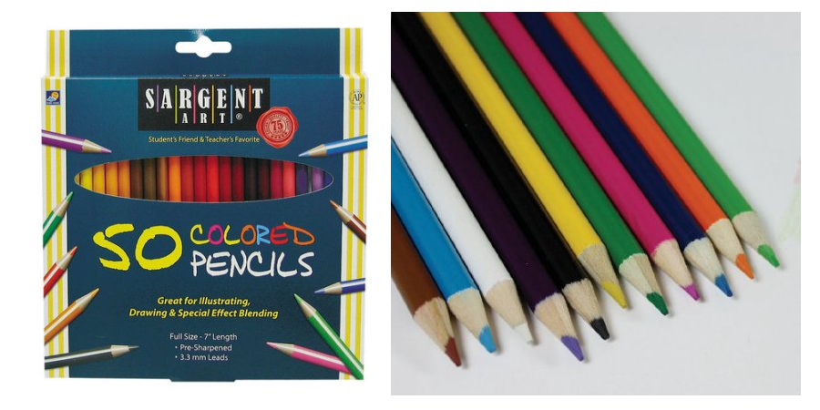 Sargent Colored Pencils, Pack of 50 Only $6.24!