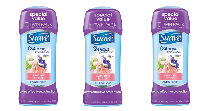 Suave Sweet Pea and Violet Antiperspirant Twin Pack Only $2.12 Shipped!