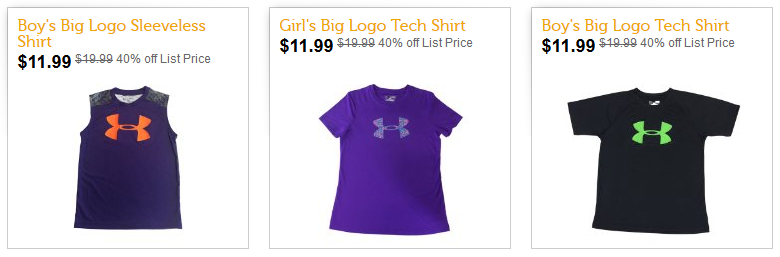 Kids’ Under Armour Tees – Just $11.99!